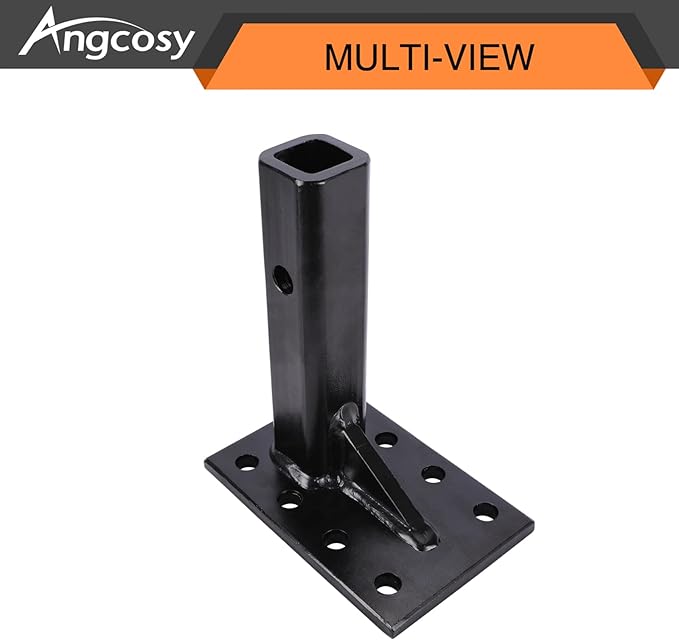 3-Position Pintle Mount for 2" Hitch Receiver, 10,000 lbs, 9-Inch Length, Black