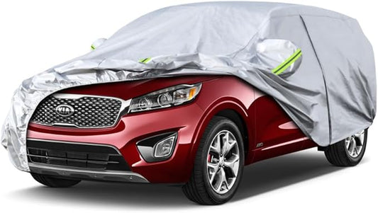 Koukou SUV Car Cover Custom Fit Kia Sorento from 2002 to 2025, Waterproof Car Cover All Weather for Automobiles Outdoor Indoor with Zipper Door, Sun Rain Dust Snow Protection.