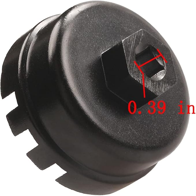 HiSport Oil Filter Wrench Replacement for Toyota, Lexus, RAV4, Camry, Tundra, Highlander, Sienna and More-Cup Style Oil Filter Cap Removal Socket Tool for 2.5-5.7L Engine with 64mm Housing
