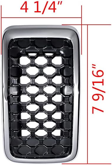 AstraDepot Front Grille Grill Honeycomb Insert Mesh Cover Trim Compatible for Jeep Cherokee 2019-2023 Chrome + Matte Black
