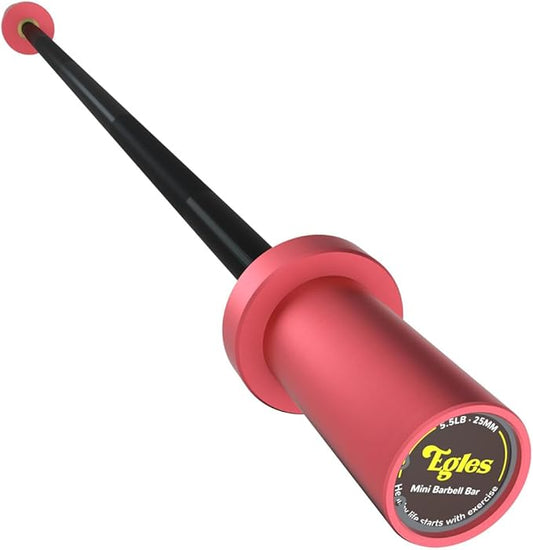 Egles Kids Barbell 5.5LB Mini Barbell Bar 4ft for Kid Women & Beginners Weighted Bar - Compatible with 2-Inch Weight Plates, for Strength Training Gym Weight Lifting, Multi-Color Training Bar