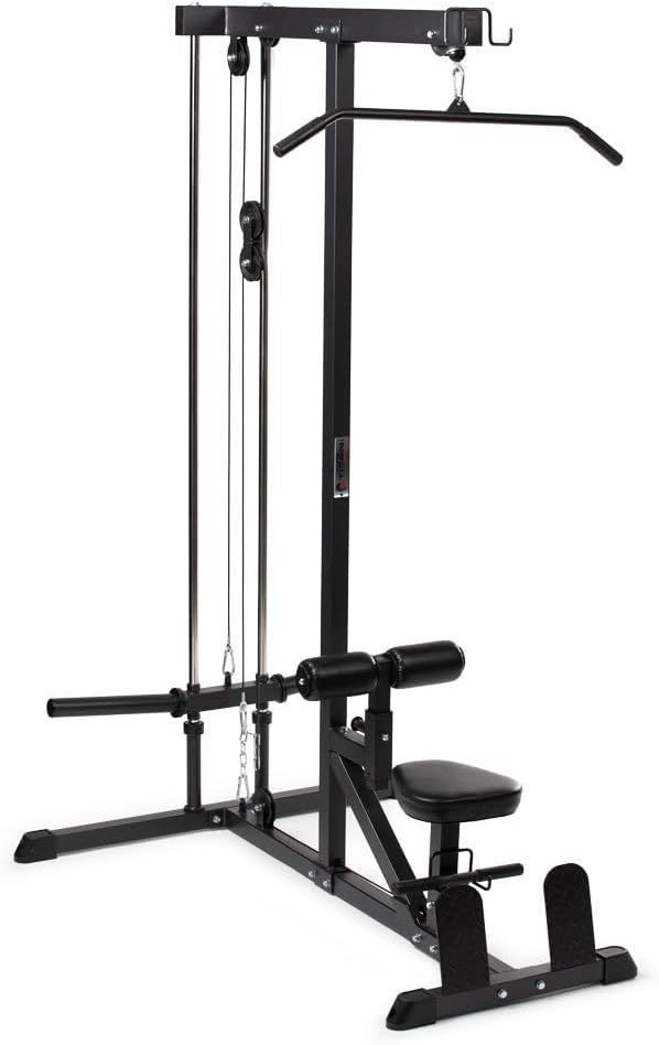 Titan Fitness Plate-Loaded LAT Tower, Rated 400 LB, Specialty Upper Body Machine, LAT Pulldown and Low Row Cable Machine for Home Gym, Shoulder and Back Workout Equipment