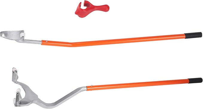 Vevor Tire Mount Demount Tool 22.5" to 24.5" Tire Changer Steel Bead Breaker Extra Bead Holder Tubeless Truck Manual Tire Changing Tools for Car Repairing(Red)