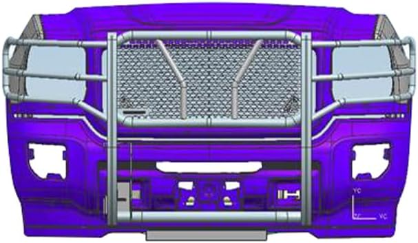 Black Horse Off Road Rugged Heavy Duty Grille Guard Modular Black Compatible with 2015-2019 GMC Sierra 2500 HD (Excl. Denali)|2015-2019 GMC Sierra 3500 HD (Excl. Denali)-RU-GMSI15-B