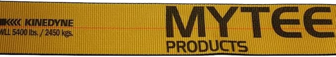 Mytee Products Kinedyne Winch Straps 4" x 30' Gold Heavy Duty Tie Down w/Flat Hooks WLL# 5400 lbs | 4 Inch Cargo Control for Flatbed Truck Utility Trailer (10 Pack)