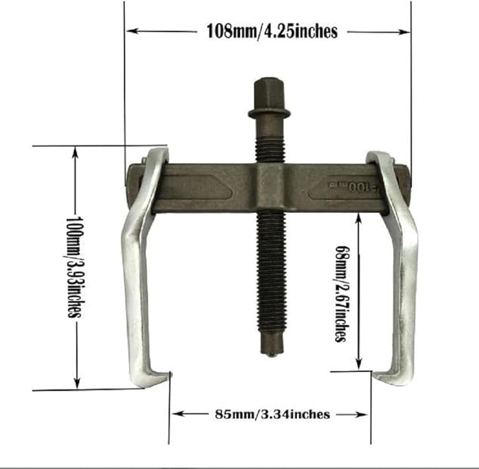 2 Jaw Puller, 2 Claw Gears Puller for Removal of Pulley Flywheel Bearing,Small Gear Puller (4inches)