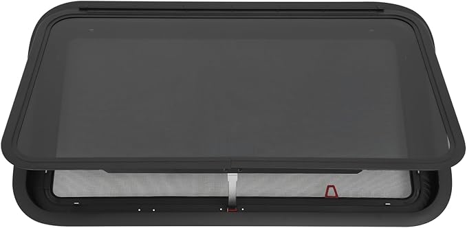 RV Exit Window, 36" W x 20" H Aluminum Alloy Push Out Camper Window with Tempered Glass & Screen, RV Camper Emergency Escape Window for Campers, Trailers