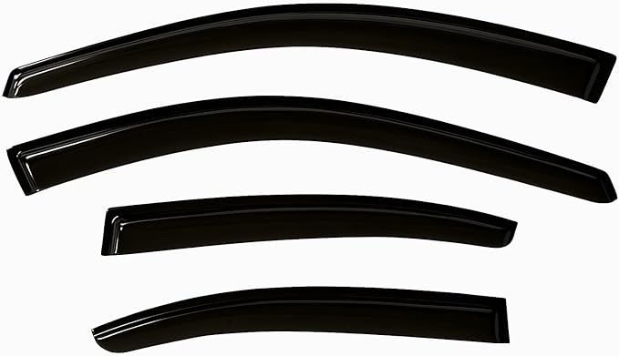 2015-2021 Tape-On Side Window Visor Deflectors for Subaru WRX Rain Guards Premium Limited STi Tinted Protectors 2016 2017 2018 2019 2020