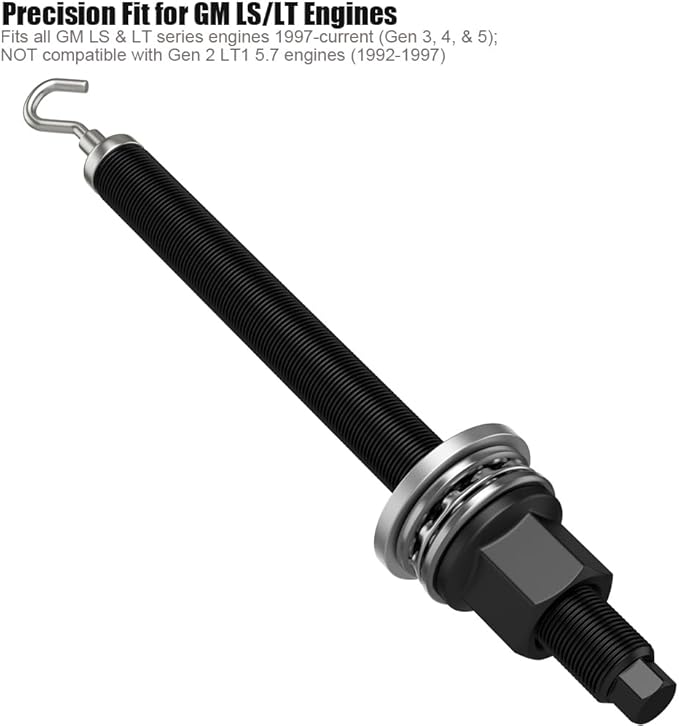 Moker Harmonic Balancer Pulley Install Tool w/Bearing for GM LS & LT Series Engines 1997-Current, Replaces 551141, Time-Saving Hook Design