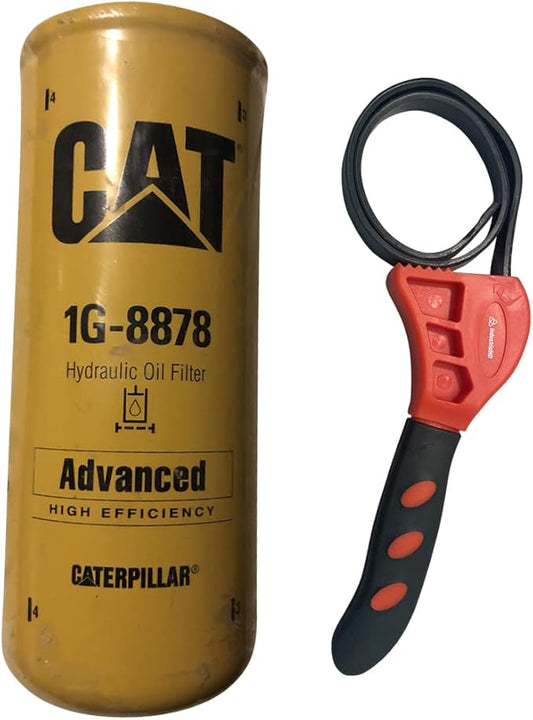 IndustrialHD IHD Strap Wrench Bundle w/Caterpillar 1G-8878 Hydraulic Oil Filter Advanced High Efficiency (1)