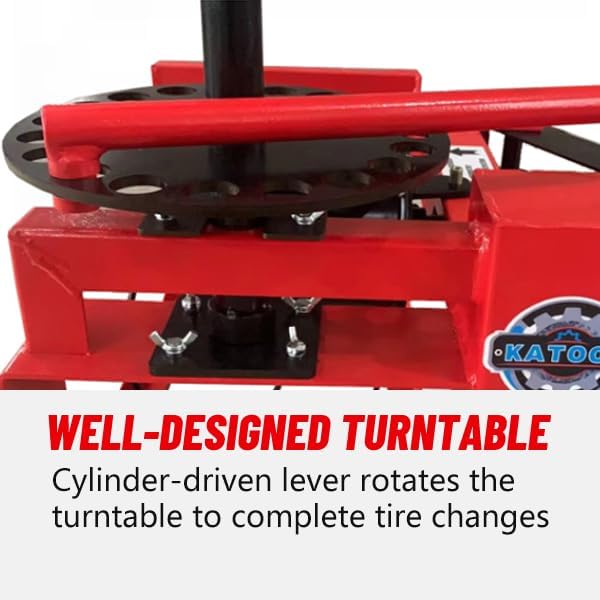 KATOOL 39" Max Wheel Diameter Mini Tire Changer Machine Tire Machine for Road Rescue, Shop Repair, and Home Garage, Red, KT-2002P