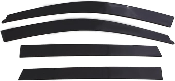 Auto Ventshade [AVS] Low Profile Rain Guards For 2009 - 2024 Dodge Ram 1500 (19-24 Classic Body Only), QUAD CAB ONLY (In-Channel Mount only) | Window Vent Visors, 4 pcs. - Dark Smoke | 994003