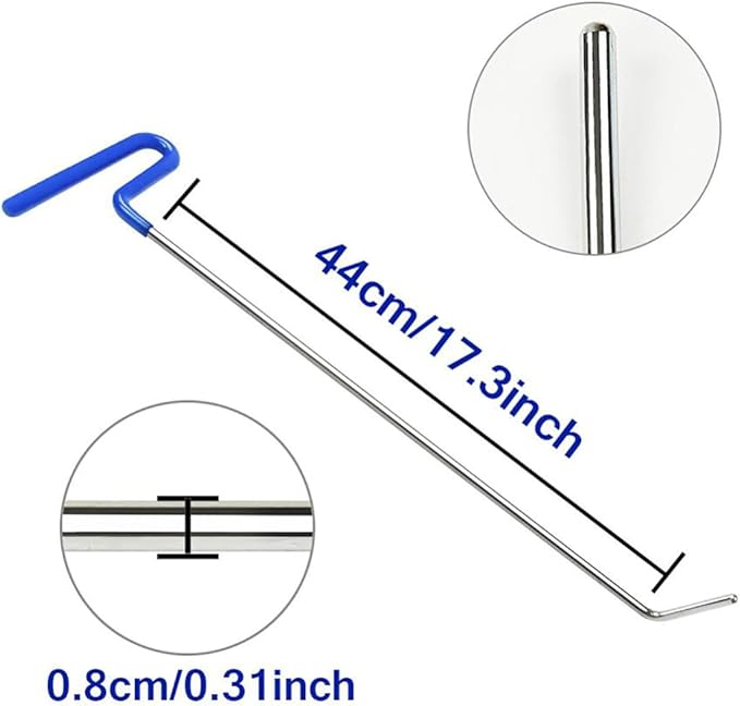 LadyRosian 14PCS Paintless Dent Repair Kits Dent Repair Rods Stainless Steel Tools with Accessory for Car Auto Body Dents Hail Damage Removal Set