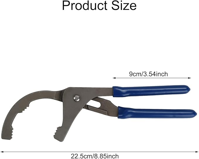 Oil Filter Wrenches, 9 Inch Adjustable Oil Filter Pliers, Automotive Oil Filter Removal Tools for Engine Filters, Cars, and Trucks