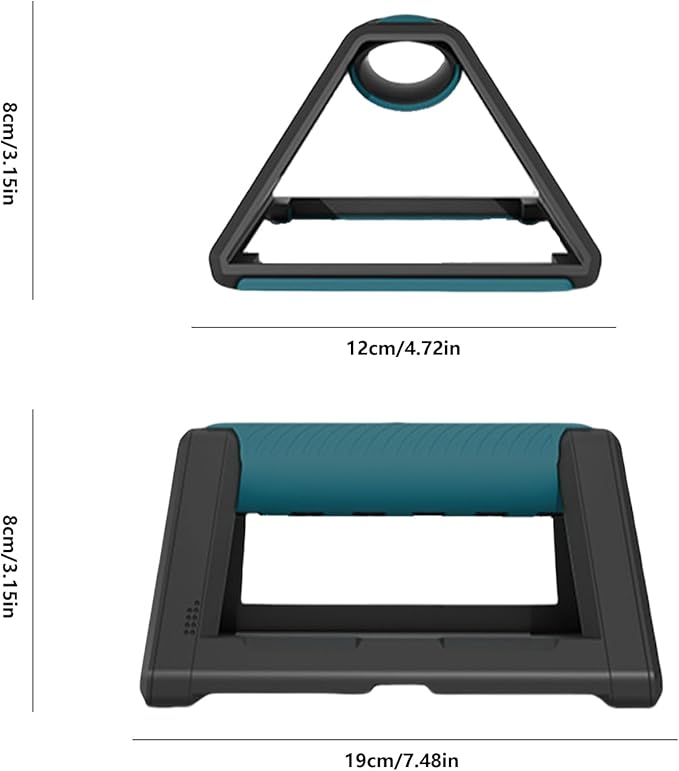 Push-up Bracket Triangular Stable Support Design, Wrist Protection with Anti-slip, Enhances Workout Depth, Suitable for Home Fitness(1 PAIR)