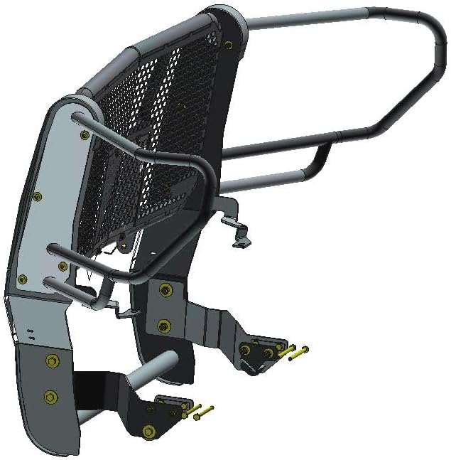 Black Horse RUGGED Heavy Duty Grille Brush Bumper Guard Modular Black Compatible with 2020-2023 GMC Sierra 2500 HD|2020-2023 GMC Sierra 3500 HD-RU-GMSI20-B