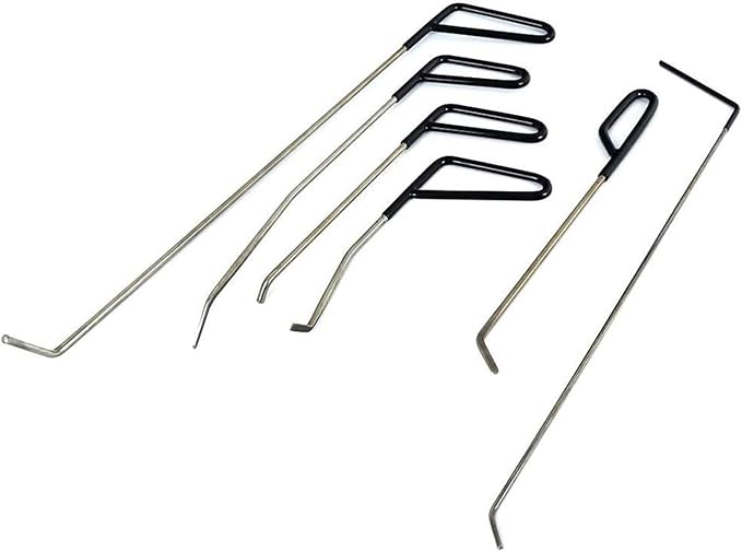 WHDZ Rods Auto Body Dent Repair Hail Damage Removal Tools Dent Hammer for Door Dings Hail Repair and Dent Removal (6 Pieces)