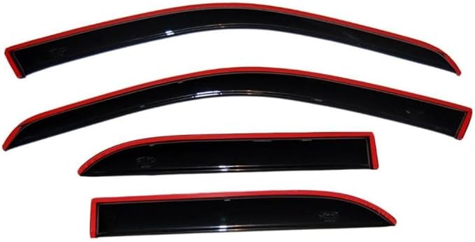 Auto Ventshade [AVS] In-Channel Rain Guards For 2004 - 2015 Nissan Titan, CREW CAB ONLY | Window Vent Visors, 4 pcs. - Smoke | 194858