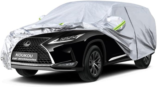 KouKou 6 Layers Car Cover Custom Fit Lexus RX300/330/350/350L/450 from 2003 to 2025, Waterproof All Weather for Automobiles, Sun Rain Dust Snow Protection.