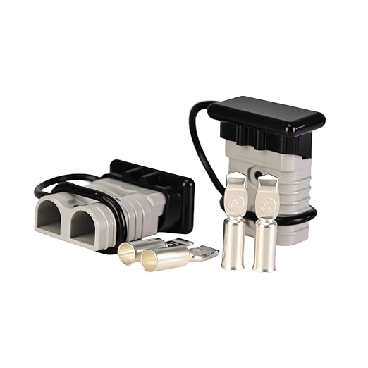 2 Pack 175AMP Battery Quick Connect Disconnect Kit - 1/0 AWG Wire Harness Plug Set for Winch, RV, Truck, Car, ATV, Motor - Heavy Duty Power Connector with Cables (Gray)