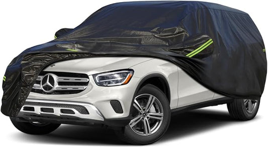KouKou Waterproof SUV Car Cover Suitable for Mercedes Benz GLC 300 350 from 2015 to 2025, 7 Layers Windproof All Weather Waterproof Outdoor Cover Sun Rain UV Dust Snow Protection. Black
