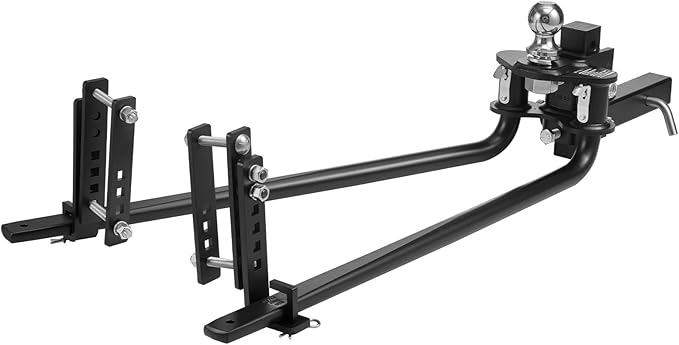 VEVOR Weight Distribution Hitch, 6000 lbs Max Towing & 600 lbs Max Tongue, Weight Distributing Hitches Kit with Sway Control Includes 2 in Shank & 2-5/16 in Ball, Load Leveling Hitch for Trailers