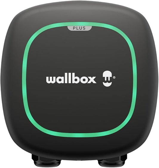 Wallbox Pulsar Plus Level 2 Electric Vehicle Smart Charger - 40 Amp, Ultra-Compact, WiFi, Bluetooth, Alexa/Google Home, UL Certified, 25ft Cable, Indoor/Outdoor EVSE, Assembled in USA
