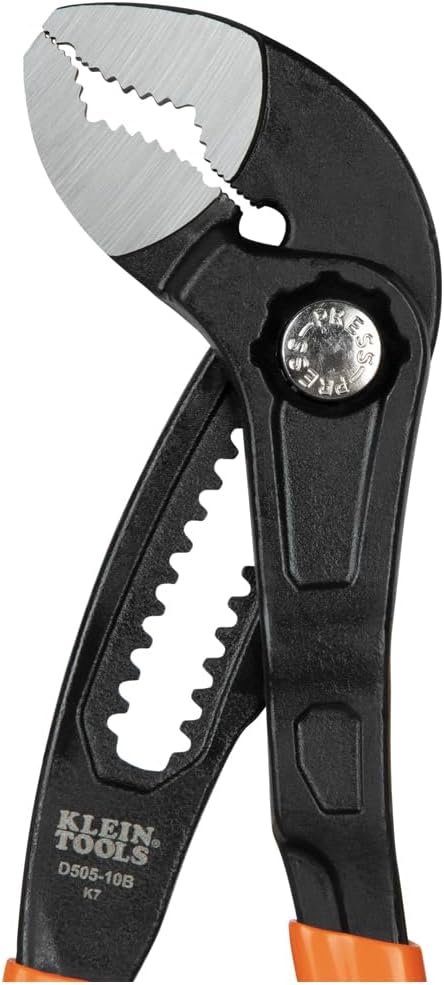 Klein Tools D5053BKIT 3-Piece Adjustable Pliers, Quick-Adjust Klaw Pump Pliers Set, 7-Inch, 10-Inch, and 12-Inch, Compact Design with V-Jaw and Hardened Teeth for Maximum Torque