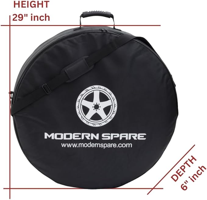 Modern Spare Complete Compact Spare Tire Kit With Carrying Case - Compatible with 2019-2025 Cadillac XT4