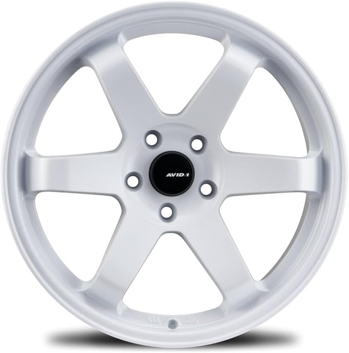 AVID.1 AV-06 Matte White 18x9.5 Custom Wheel – Fits 5x100 Bolt Pattern with +38 Offset – Lightweight Performance Alloy Wheel – Aggressive Street Style & Track-Ready Car Accessories