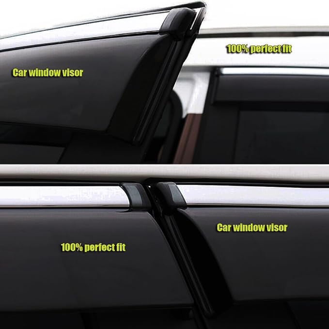 for Honda CR-V 2012 2013 2014 2015 2016 2017 2018 Wind Deflector Car Side Window Visor Vent Shade Rain Guard Chromium-Plated Frame Bright Black 4pcs