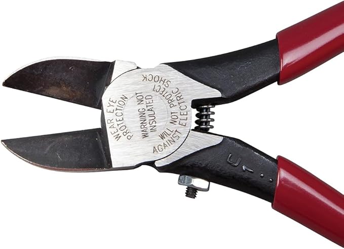 Klein Tools D227-7C Pliers, Adjustable Diagonal Cutting Pliers with Spring Loaded Flush Cutting Knives, Special Use Plastic Cutters