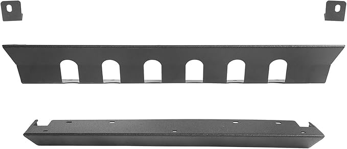 u-Box Wrangler Front Armor Cover Skid Plate Texured Black Steel for Jeep Wrangler JK 2007-2018 2/4 Door