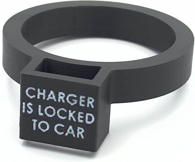 Door Dock for Tesla/J1772 Adapter for Tesla Model X and Charger Locking Ring Bundle (Black)