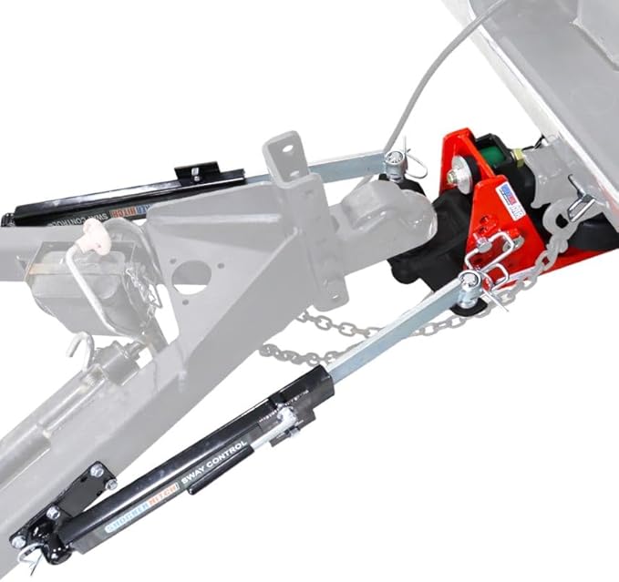 Shocker Air Hitch Sway Control Towing Kit - Fits 2" Hitch - Black Combo 2" & 2-5/16" Balls - 2 Sway Bar Kits - 14,000 lbs