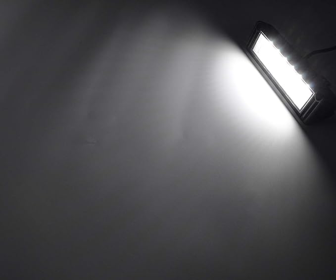 Raycharm 9" RV & Boat Exterior LED Scene Lighting Fixture, 40° Down Angle Flood Beam, 6000K Cool-White, 12V/24V DC, High Lumen Output Low Current Draw, Waterproof White Finish, 1-Pack