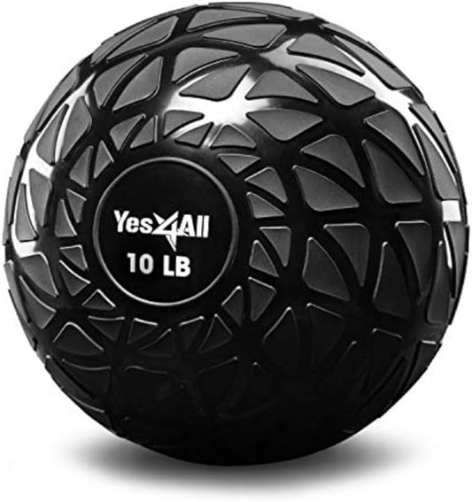 Yes4All Slam Balls, 10-40lb Weighted Ball Weight, Durable PVC Sand Filled Workout Dynamic Slam Ball for Core Strengthen
