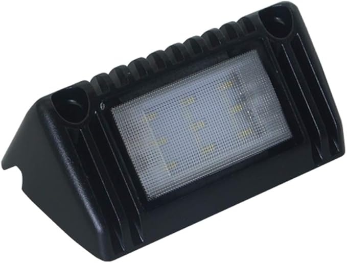 Raycharm 5" RV Exterior LED Work Light Fixture, 40° Down Angle Flood Beam, 4000K Natural-White, 12V/24V DC, High Lumen Output Low Current Draw, Aluminum Housing Black Finish, 1-Pack