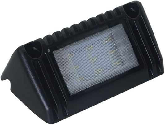 Raycharm 5" RV Exterior LED Work Light Fixture, 40° Down Angle Flood Beam, 4000K Natural-White, 12V/24V DC, High Lumen Output Low Current Draw, Aluminum Housing Black Finish, 1-Pack