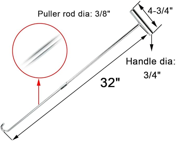 5th Wheel Pin Puller 32" Solid Steel with Chrome Plating Heavy Duty - 1pack