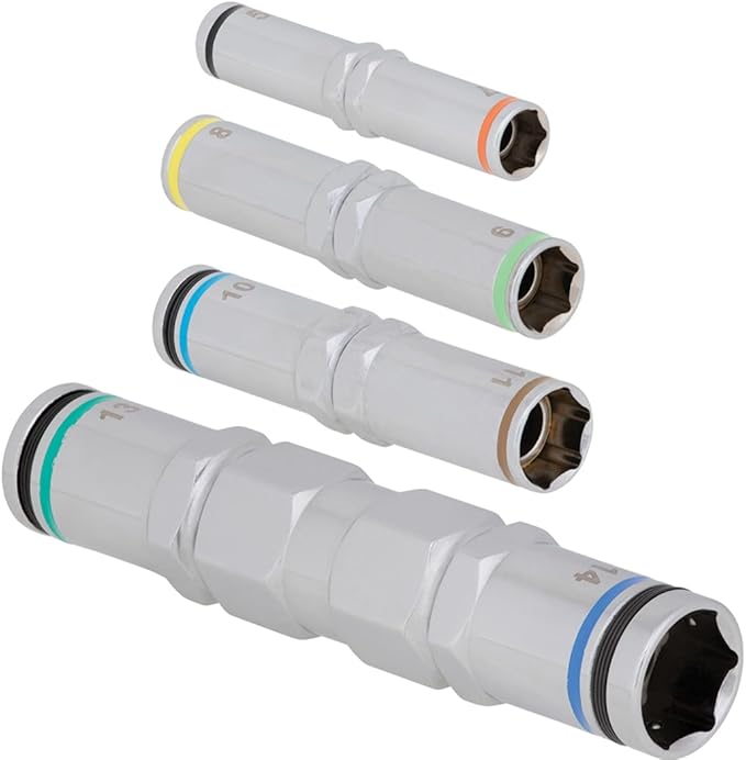 Klein Tools 32809MAGM 11-in-1 Multi-Nut Driver Tool, Magnetic Pass-Through Driver with Metric Hex Nut Sizes 5mm to 19mm