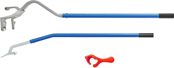 VEVOR Tire Mount Demount Tool 22.5" to 24.5" Tire Changer Steel Bead Breaker Extra Bead Holder Tubeless Truck Manual Tire Changing Tools for Car Repairing(Blue)