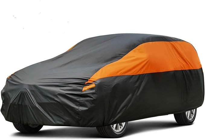 SUV Car Cover for Automobiles All Weather Waterproof, Universal Fit Toyota RAV4/4Runner, Honda CRV, Hyundai Santa Fe, Nissan Rogue, Subaru Outback, Kia Sorento etc.