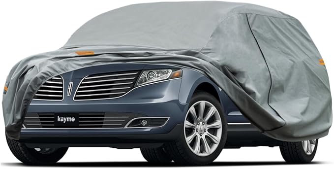 Kayme Heavy Duty SUV Car Cover Custom Fit Lincoln Navigator SWB, Lincoln MKT Waterproof All Weather for Automobiles, Full Exterior Covers Sun Rain UV Protection.（Deliver About 3-10 Days）
