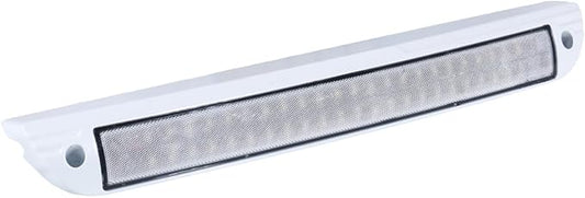 15.4 Inch RV LED Exterior Light Fixture, 6000K Cool White Flood Beam LED Porch Outdoor Utility Light, 12V/24V DC Work Scene Lighting for Truck/Camper/Boat/Trailer, White Finish, 1-Pack