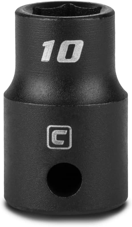Capri Tools 10 mm Shallow Impact Socket, 3/8-Inch Drive, 6-Point, Metric