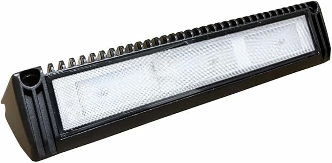 13 Inch LED RV Lights Exterior, Camper Porch Light, 12V/24V DC 6000K Cool White, Down Angle Flood Beam, for Truck Boat Trailer, Black Finish Aluminum Housing, 1 Pack