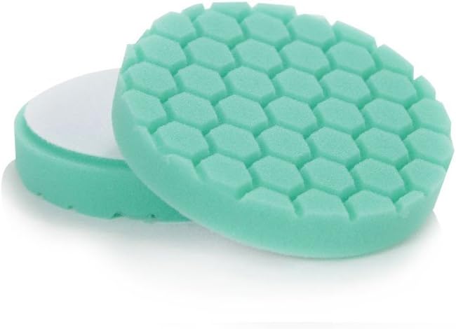 Chemical Guys BUFX_103HEX6 BUFX_103_HEX6 Hex-Logic Heavy Polishing Pad, Green (6.5 Inch Pad Made for 6 Inch Backing Plates), 1 Pad Included