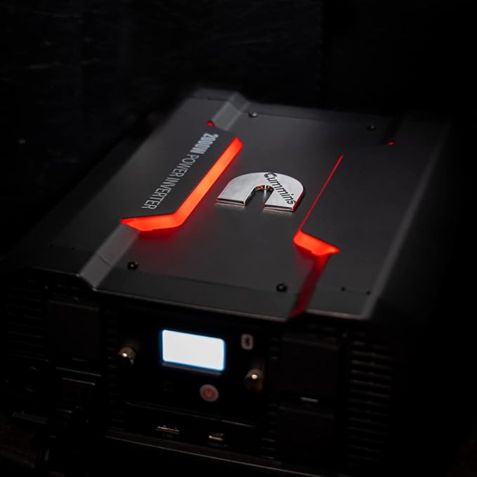 Cummins 2000 Watts Inverter Modified Sine Wave Truck Inverter 12 Volts to 110 Volts Four AC Outlets Two USB Ports (Plus Full Cable Kit) - CMN2000W - Inverters for Vehicles, Van Life, Camping