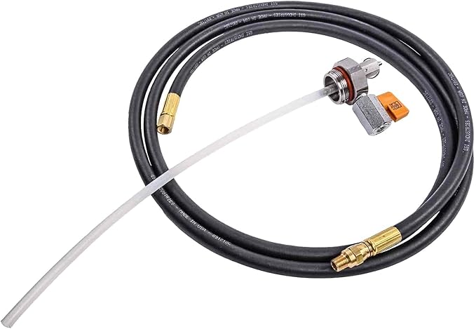 JEGS Pre-Lube Engine Oiler | 2-Gallon Stainless Steel Tank | Made In USA | Large Easy-to-Fill Cap | 75 Lbs Safety Blow-Off Valve | 8 ft. Chemical Resistant Hose w/Swivel End